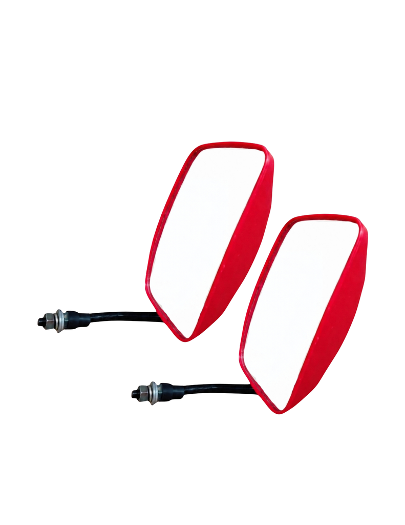 [MPJ-3R-RED] KIT DE RETROVISORES CUADRADOS COLOR ROJO TORITO 4S